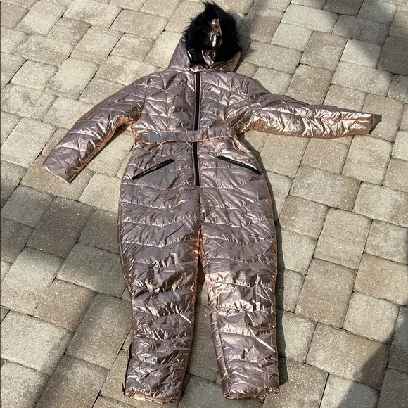 Metallic Snowsuit with Hood - Picture 1 of 5